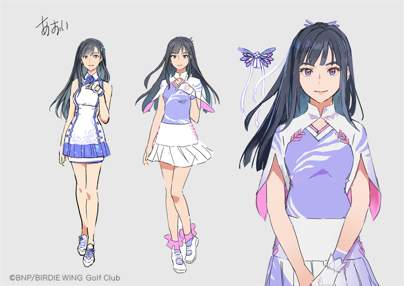 Character drafts and costume design proposals for the anime BIRDIE WING -Golf Girls' Story-