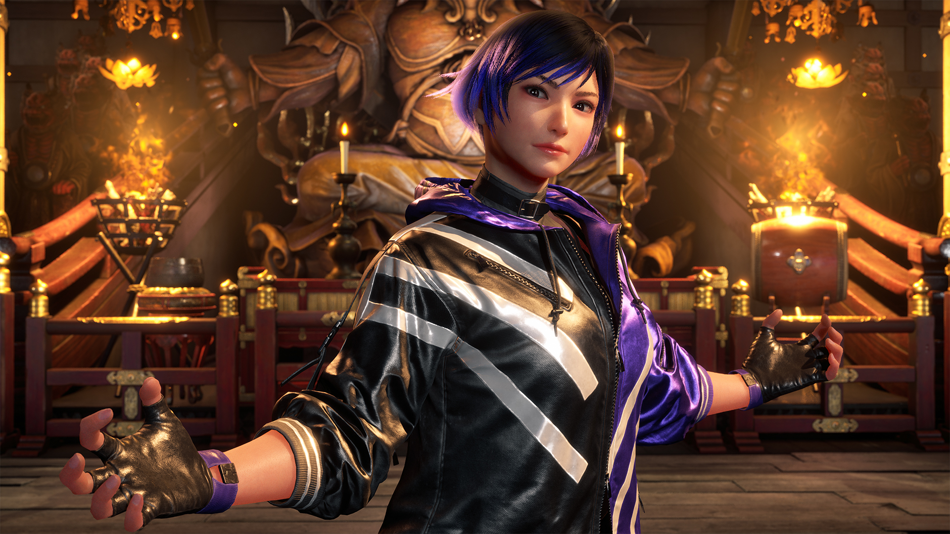 鉄拳(TEKKEN)8のキャラクター麗奈のプレイ画面(Reina)