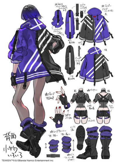 鉄拳(TEKKEN)8のキャラクター麗奈の設定画(synopsis)(Reina)