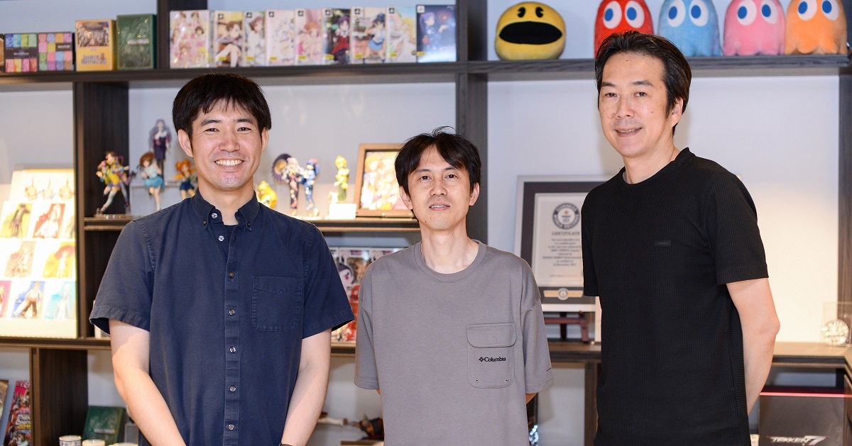バンダイナムコスタジオの菅野昌人さん、鈴木雅幸さん、山口翔平さん